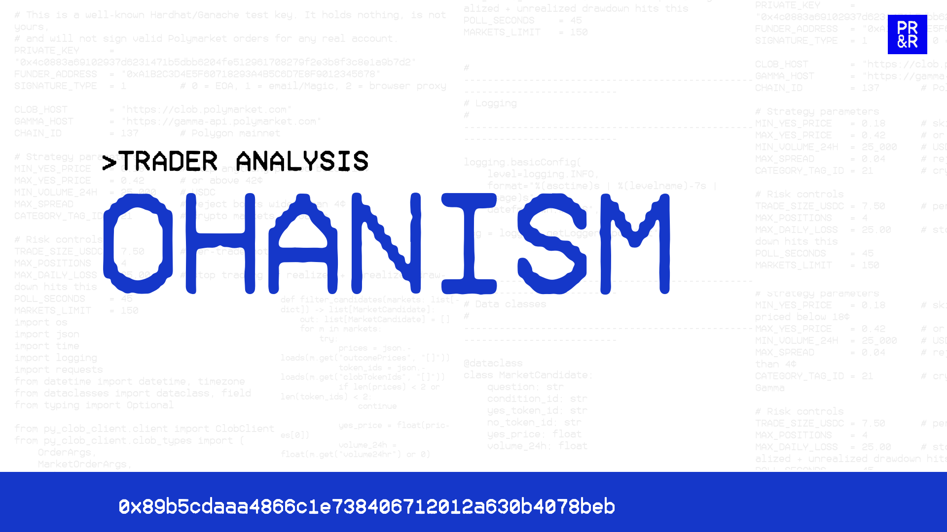 OHANISM trader analysis